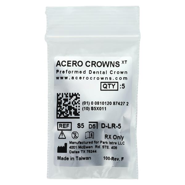 ACERO Crowns Size 5 1st Primary Lower Right Molar 5/Pk 5/Pk
