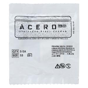 ACERO Crowns 3 1st Primary Lower Right Molar 5/Pk 5/Pk