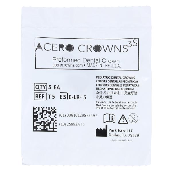 ACERO Crowns 5 2nd Primary Lower Right Molar 5/Pk 5/Pk