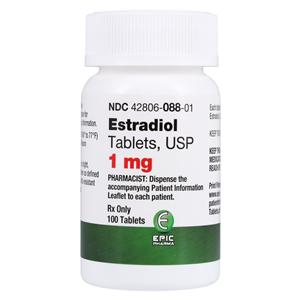 Estradiol Tablets 1mg Bottle 100/Bottle Each