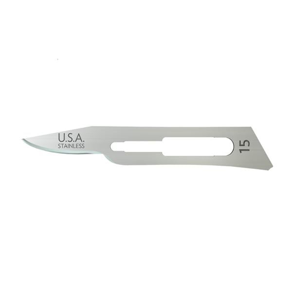 AccuThrive Stainless Steel Sterile Surgical Blade #15C Disposable 100/Bx, 5 BX/CA