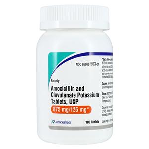 Amoxicillin/Clavulanate Tablets 875mg/125mg Bottle 100/Bottle