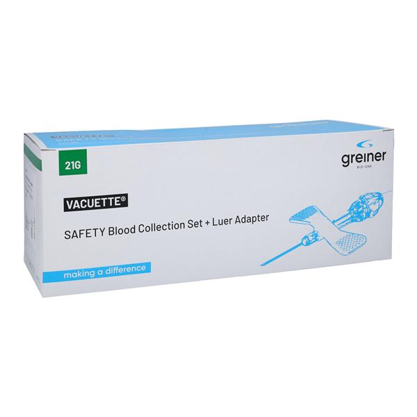 Vacuette Set Blood Collection 21g 30cm Safety Green 1080/Case