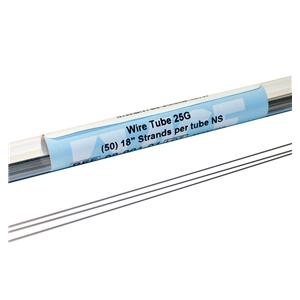 Archwire Stainless Steel 0.028 in Round 18 in 25 Gauge Ea