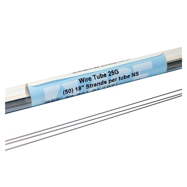Archwire Stainless Steel 0.028 in Round 18 in 25 Gauge Ea