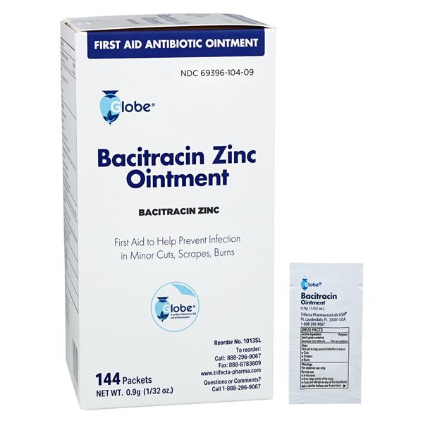 Bacitracin Zinc Ointment 500u/gm Foil Pack 144/Package