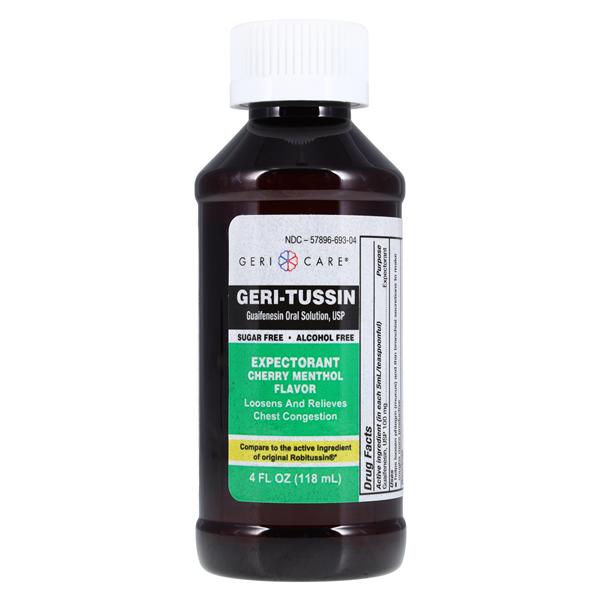 Geri-Tussin Expectorant/Cough Liquid Alcohol/Sugar Free 100mg/5mL...
