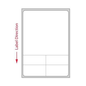 Direct Thermal Paper Label White 4x5-1/2" 6000/Ca