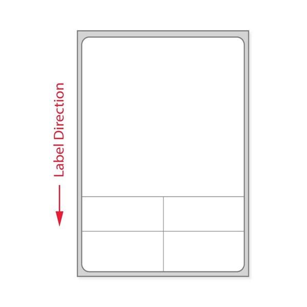 Direct Thermal Paper Label White 4x5-1/2" 6000/Ca