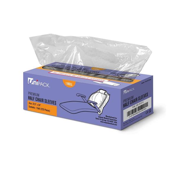 UniPACK Headrest Cover 14 in x 9.5 in x 2 in Poly Clear Disposable 250/BX