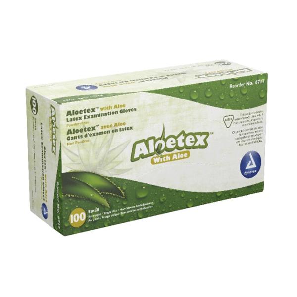 AloeTex Exam Gloves Small Green Non-Sterile