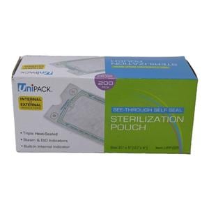 Unipack Sterilization Pouch Pouch Heat Sealed 2.25 in x 5 in 200/Bx, 16 BX/CA