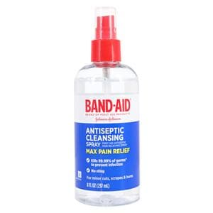 Band-Aid Max Pain Relief Antiseptic/Cleanser Spray 8oz Bottle Ea, 24 EA/CA