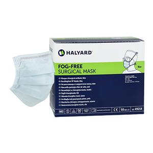 Fog Free Face Mask ASTM Level 2 Blue 50/Bx