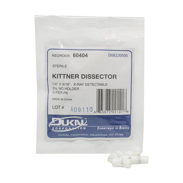 Cotton Kittner Dissector Sponge 1/4x9/16" Sterile X-Ray Detectable LF