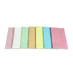 UniPACK Patient Bib 2 Ply Tissue / Poly 13 in x 18 in Peach Disposable 500/CA
