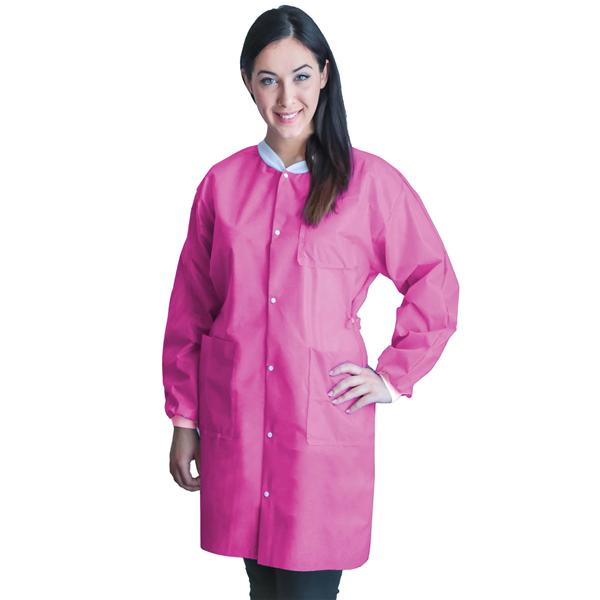 FitMe PPE Lab Coat Large Bubblegum Pink 50/Ca