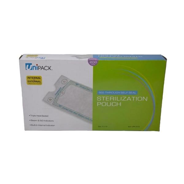 Unipack Pouch Sterilization Heat Sealed 7.5 in x 13 in 2000/Ca