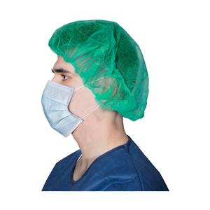 Dukal Bouffant Cap 24" Green 500/Ca