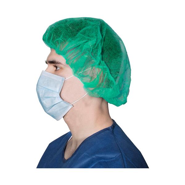 Dukal Bouffant Cap 24" Green 500/Ca