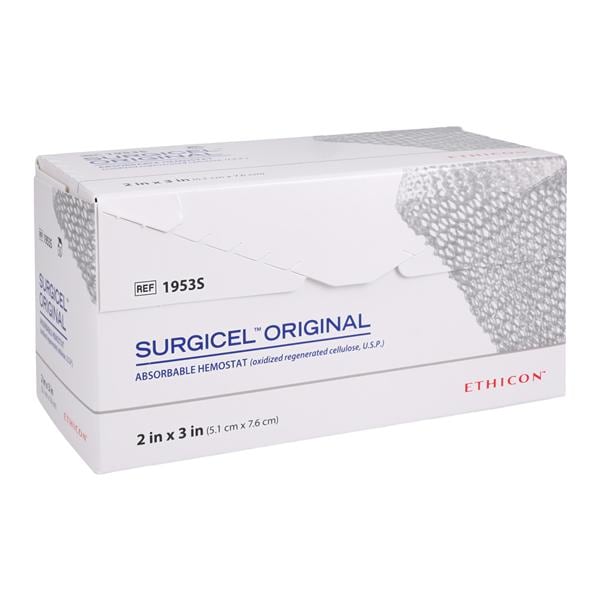 Surgicel Original Hemostatic Oxidized Regenerated Cellulose Agent 2x3
