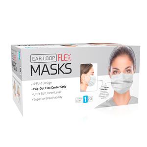 Unipack Face Mask ASTM Level 1 White 20 Bx/Ca