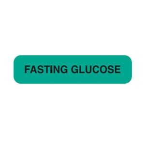 Glucose Tolerance Testing Labels Fasting Glucose Grn/Blk 1.625x0.375" 1000/Pk