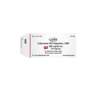 Lidocaine HCl Injection 1% MDV 20mL 25/Package