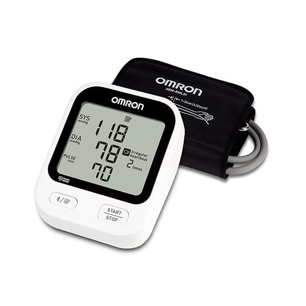 Omron Blood Pressure Monitor Black/White Latex Free Upper Arm Digital Ea