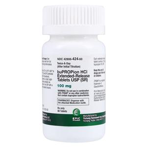 Bupropion HCl Extended-Release Tablets 100mg Bottle 100/Bottle 60/Bt