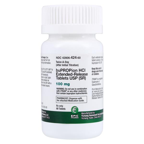 Bupropion HCl Extended-Release Tablets 100mg Bottle 100/Bottle 60/Bt