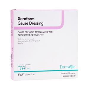 Xeroform Petrolatum Gauze Dressing 4x4" Sterile Square 3% Bismuth...