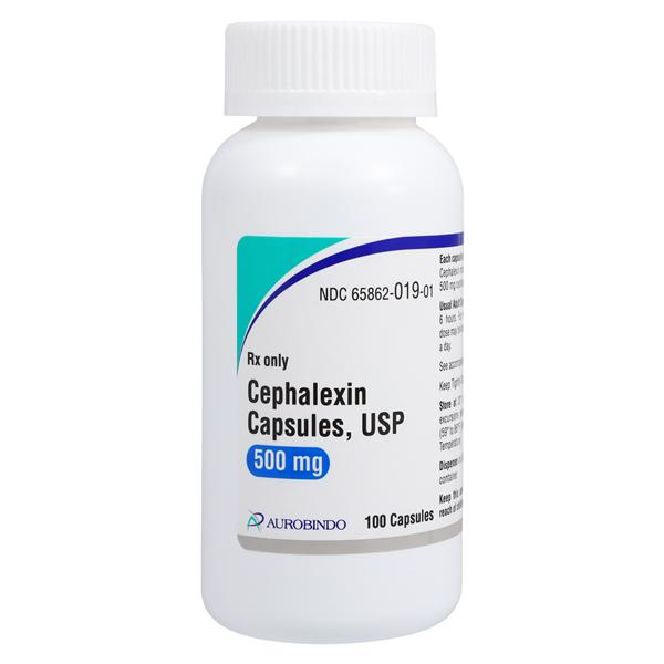 Cephalexin Capsules 500mg Bottle Each