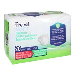 Prevail NU-FIT Incontinence Brief Unisex 32-44" Maximum 80/Ca