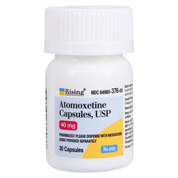 Atomoxetine HCL Capsules 40mg Bottle Each