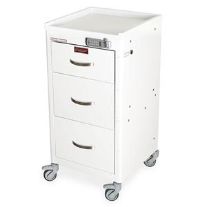 M-Series Infection Control Cart 3" Caster (3) Drawer Electronic Push Button Lock
