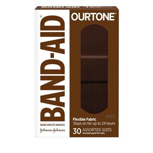 Band-Aid Ourtone Adhesive Bandage Fabric Assorted BR65 Sterile 30/Bx