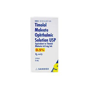 Timolol Maleate Ophthalmic Solution 0.50% Bottle 5mL Each