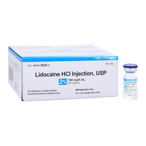 Lidocaine HCl Injection 2% SDV 25/Package