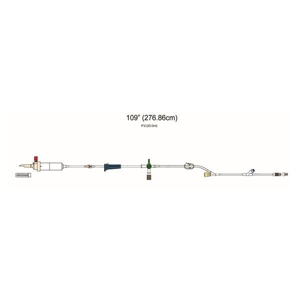 IV Administration Set 1 Injection Port 60 Drops 500/Ca