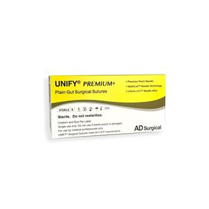 Unify Premium + Suture 5-0 18" Gut Monofilament PC-1 Beige 12/Bx