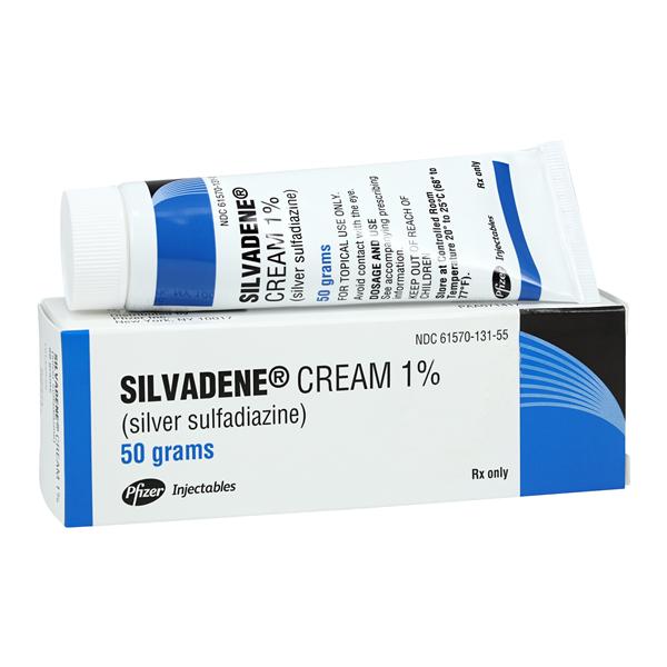 Silver Sulfadiazene Topical Cream 1% Tube 50gm Each