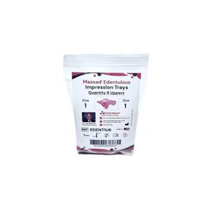 Massad Disposable Edentulous Impression Trays 1 Small Upper Standard Pack 6/Pk