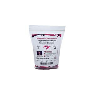 Disposable Edentulous Impression Trays 4 Medium / Large Lower Standard Pack 6/Pk