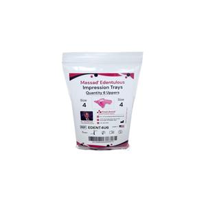 Massad Disposable Edentulous Impression Trays 4 M/L Upper Standard Pack 6/Pk