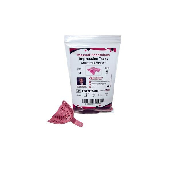 Disposable Edentulous Impression Trays 5 Large Upper Standard Pack 6/Pk