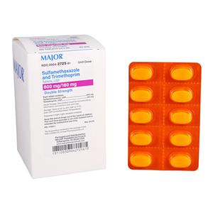 Sulfamethazole/Trimethoprim Tablets 800mg/160mg Blister Pack 10x10/Package Each