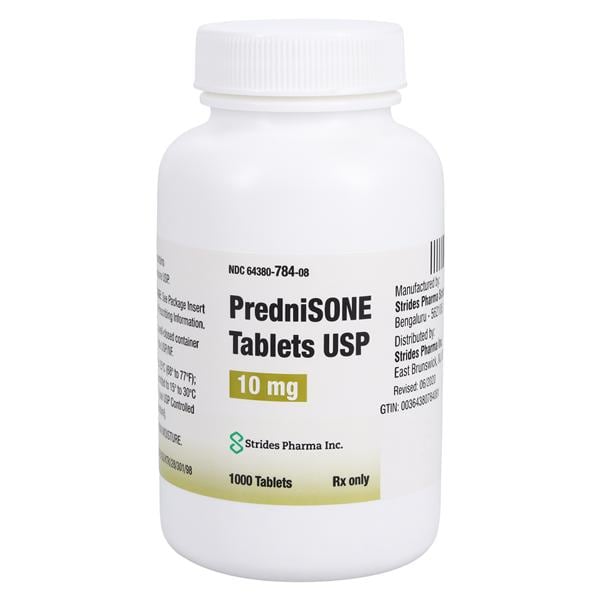 Prednisolone Tablets 10mg Bottle 1000/Bottle Each