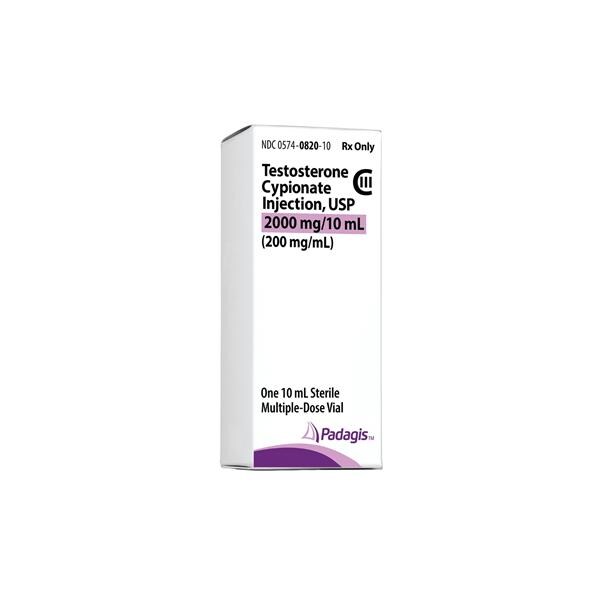 Testosterone Cypionate Injection 200mg/mL MDV 10mL Each, 96 EA/CA