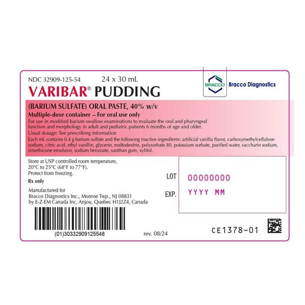 Varibar Pudding Mini Oral Paste 40% Tube 30mL 24/Package